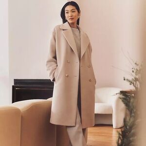 Ann Taylor relaxed cocoon double breasted coat